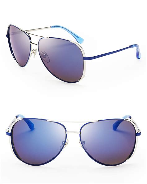 michael kors blue aviator sunglasses|michael kors aviator sunglasses women.